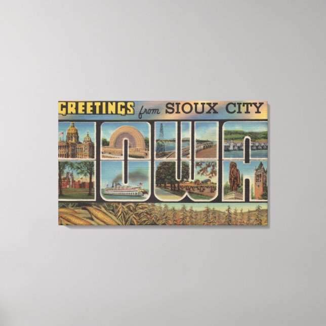 Toile Sioux City, Iowa - Grandes Lettres Scènes 2 (Recto)