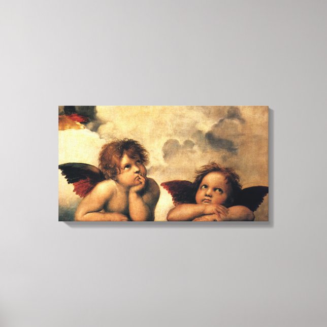 Toile Sistine Madonna Angels par Raphael Sanzio (Recto)