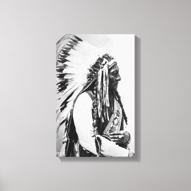 Toile Sitting Bull, un Sioux de Hunkpapa (Recto)