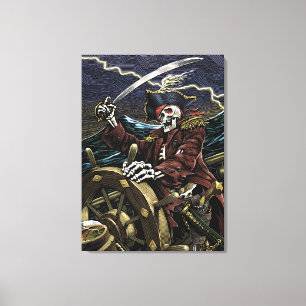 Toile Skeleton Pirate Canvas