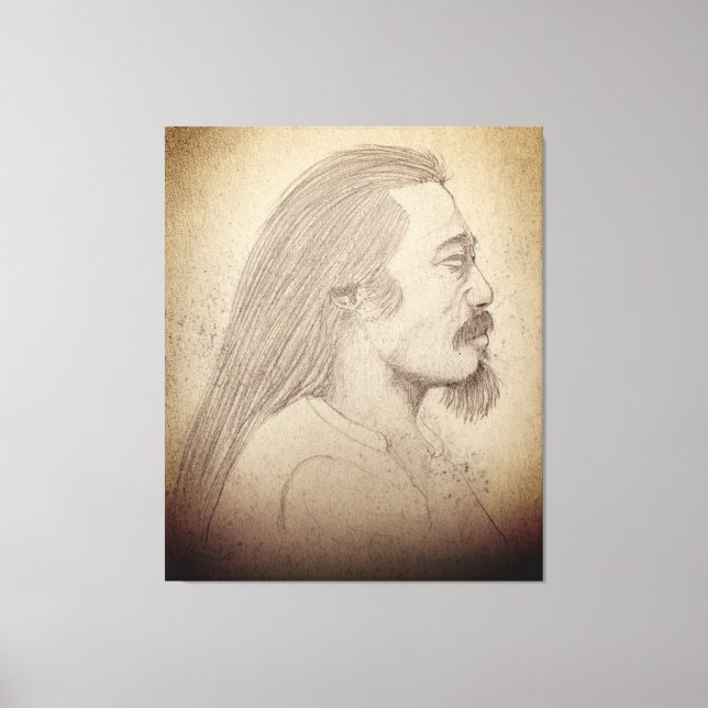 Toile "Sketch of Kitaro", musician, composer, artist (Recto)