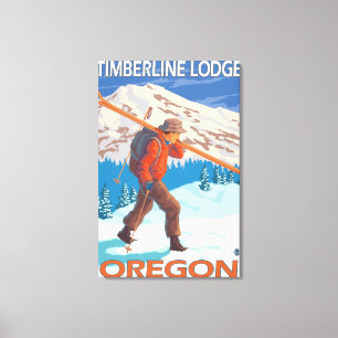 Toile Skier transportant ski de neige - Timberline Lodge