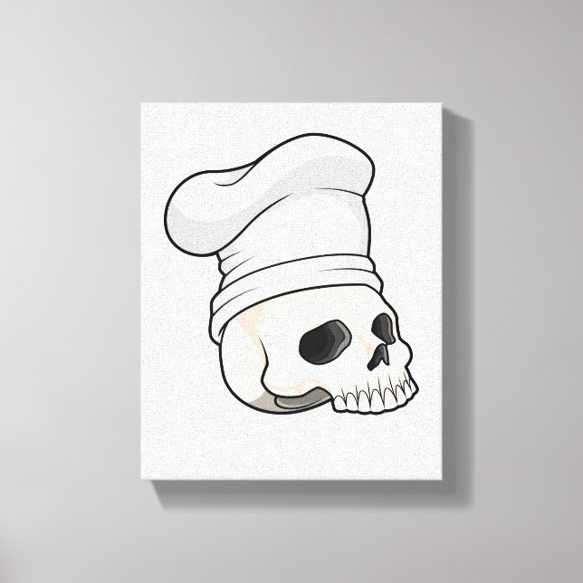 Toile Skull as Cook with Chef hat (Recto)