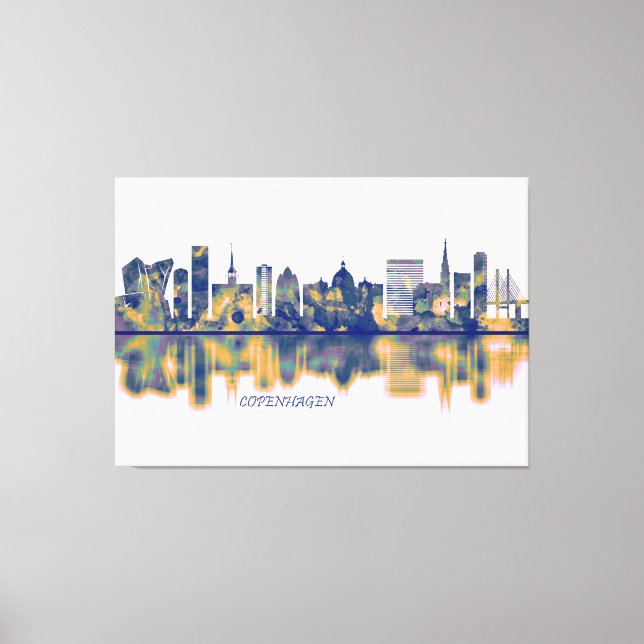 Toile Skyline Copenhague (Recto)