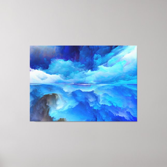 Toile SlipperyJoe's abstrait nuage artwork coloré surr (Recto)