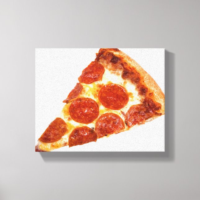 Toile SlipperyJoe's classique pepperoni pizza tranche fo (Recto)