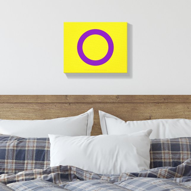 Toile SlipperyJoe's Intersex orgueil drapeau jaune fond (Insitu(Chambre))