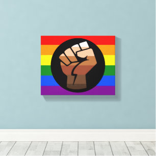 Toile SlipperyJoe's Queer People of Color Flag cadeaux g