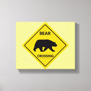Toile SlipperySignal de passage de l'ours de Joe silhoue