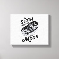 Sloth Riding a Rocket to the Moon