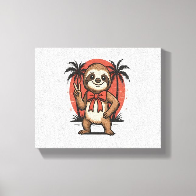 Toile Sloth Summer Beach Rocking (Recto)