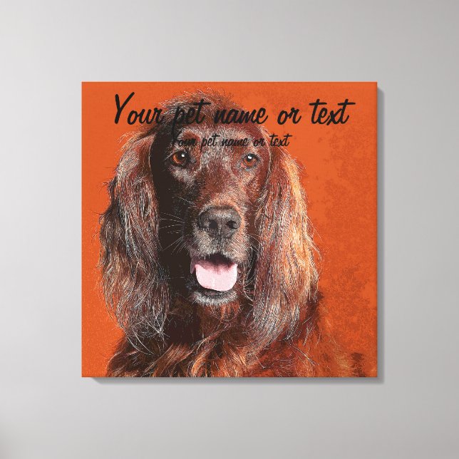 Toile Smart Irish Setter Dog (Recto)