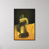 SnakeGrl Stretched Canvas Wall Art 24x36 (ÉPAISSEU