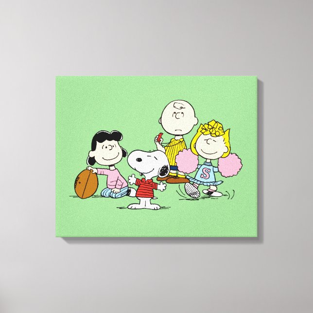 Toile Snoopy et Gang Play Football (Recto)