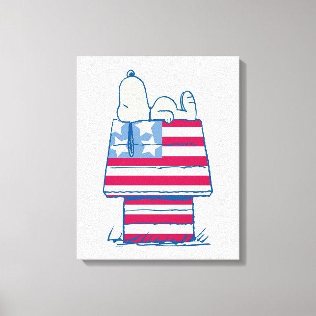 Toile Snoopy sur 4 juillet Dog House (Recto)