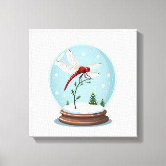 Toile Snow Globe Dragonfly