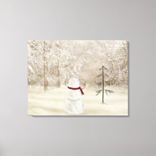 Toile Snowman avec étoile de Noël