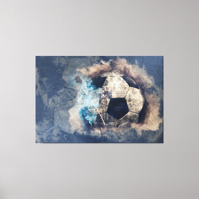 Toile Soccer bleu gris Abstrait (Recto)