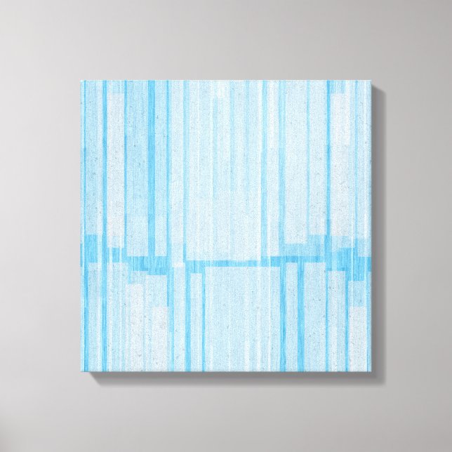 Toile Soft Blue Abstract Lines – Modern Minimalist  (Recto)
