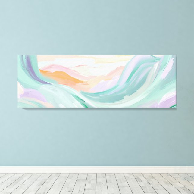 Toile Soft Pastel Abstrait Wall Art (Insitu (Plancher de Bois))