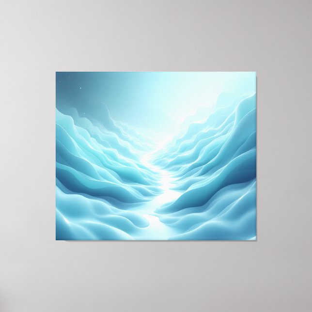 Toile Soft Surreal Aqua Dreamscape Abstract Calming (Recto)