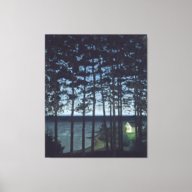 Toile Sohlberg Fishermans Cottage Paysage Peinture (Recto)