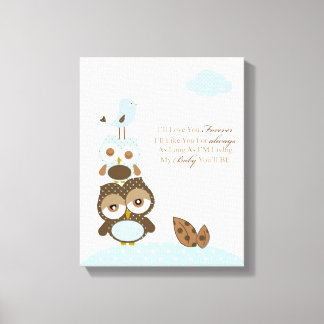 Toile Soins infirmiers bébé garçon art - Je t'aimerai po