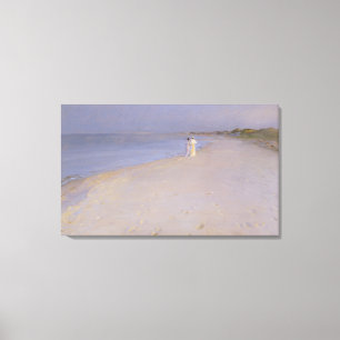 Toile Soirée d'été à la plage du sud, Skagen, 1893