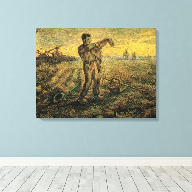 Toile Soirée - Fin de journée par Vincent van Gogh (Insitu (Plancher de Bois))