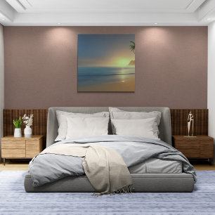 Toile Soirée paisible du coucher du soleil