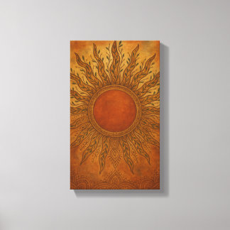 Toile Soleil Bissé Spirit - Boho Sun Canvas Wall Art