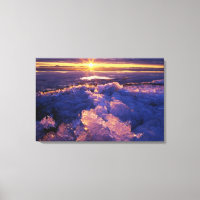 Soleil brillant sur la glace