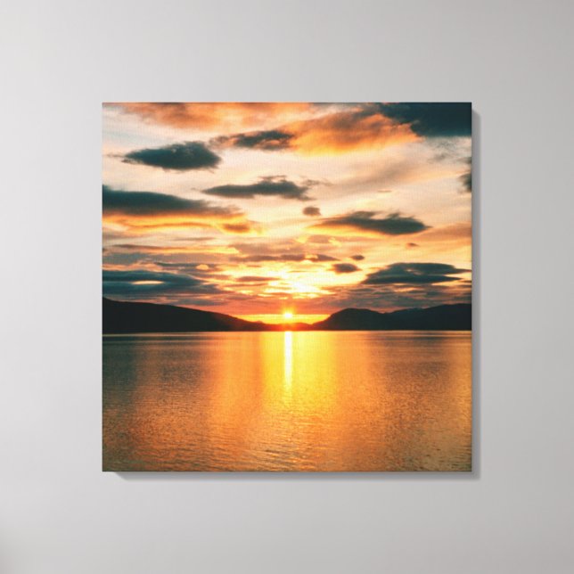 Toile Soleil de minuit, nord de la Norvège (Recto)