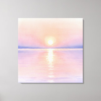Toile Soleil de style aquarelle - Art marin