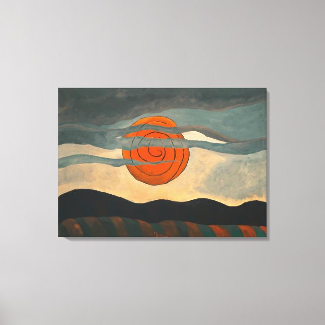 Toile Soleil rouge | Arthur Dove | (Recto)