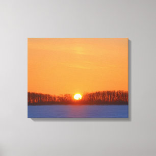 Toile Soleil sur prairie Manitoba, Canada