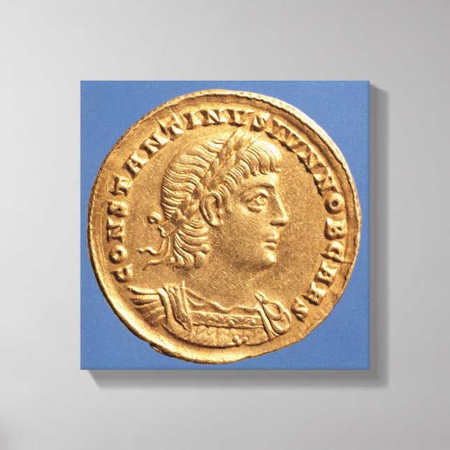 Toile Solidus de Constantine II César cuirassé (Recto)
