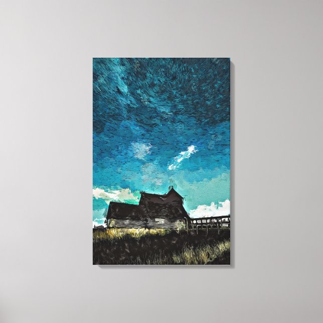 Toile Solitude sous les étoiles (Recto)