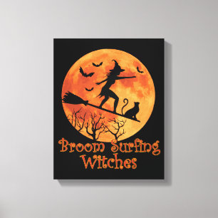 Toile Sorcières de surf - Drôle Halloween