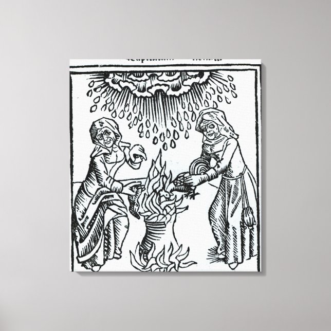 Toile Sorcières faisant un sort, 1489 (Recto)