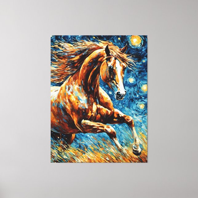 Toile Sorrel Horse Galloping (Recto)