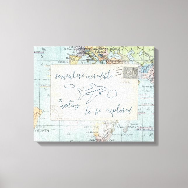 Toile Sortez et explorez le devis et la carte (Recto)