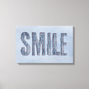 Toile sourire jean bleu