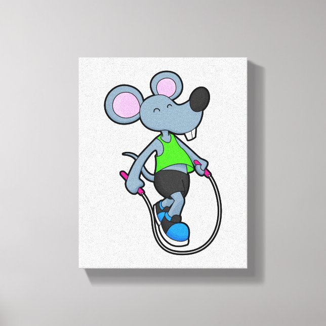 Toile Souris en forme avec corde (Recto)