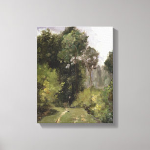 Toile Sous les arbres, 1864 (huile à bord)