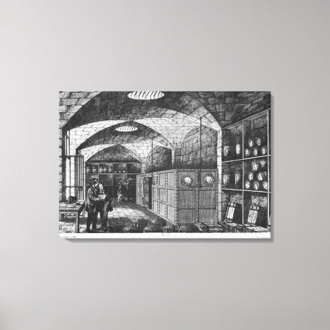 Toile Sous-sol de la Banque de France à Paris, 1897 (Recto)