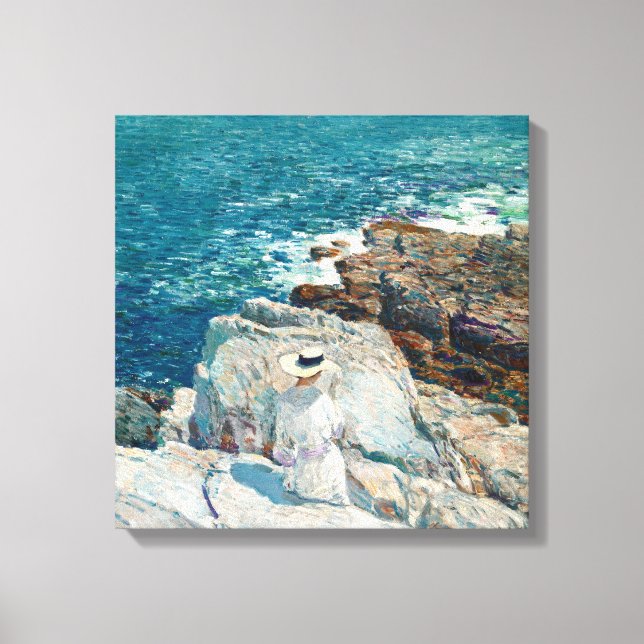 Toile South Ledges, Appledore par Childe Hassam (Recto)