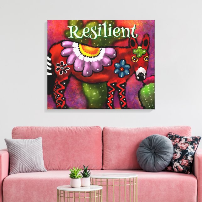 Toile Southwest Talavera-Style Donkey Personalized (Insitu(Salon))