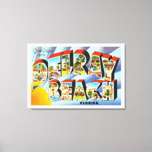 Toile Souvenir de Vintage voyage de Delray Beach la