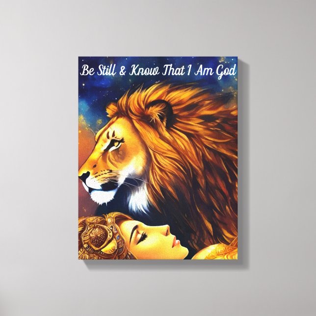 Toile Soyez toujours au courant Je suis Dieu Psaumes 46  (Recto)